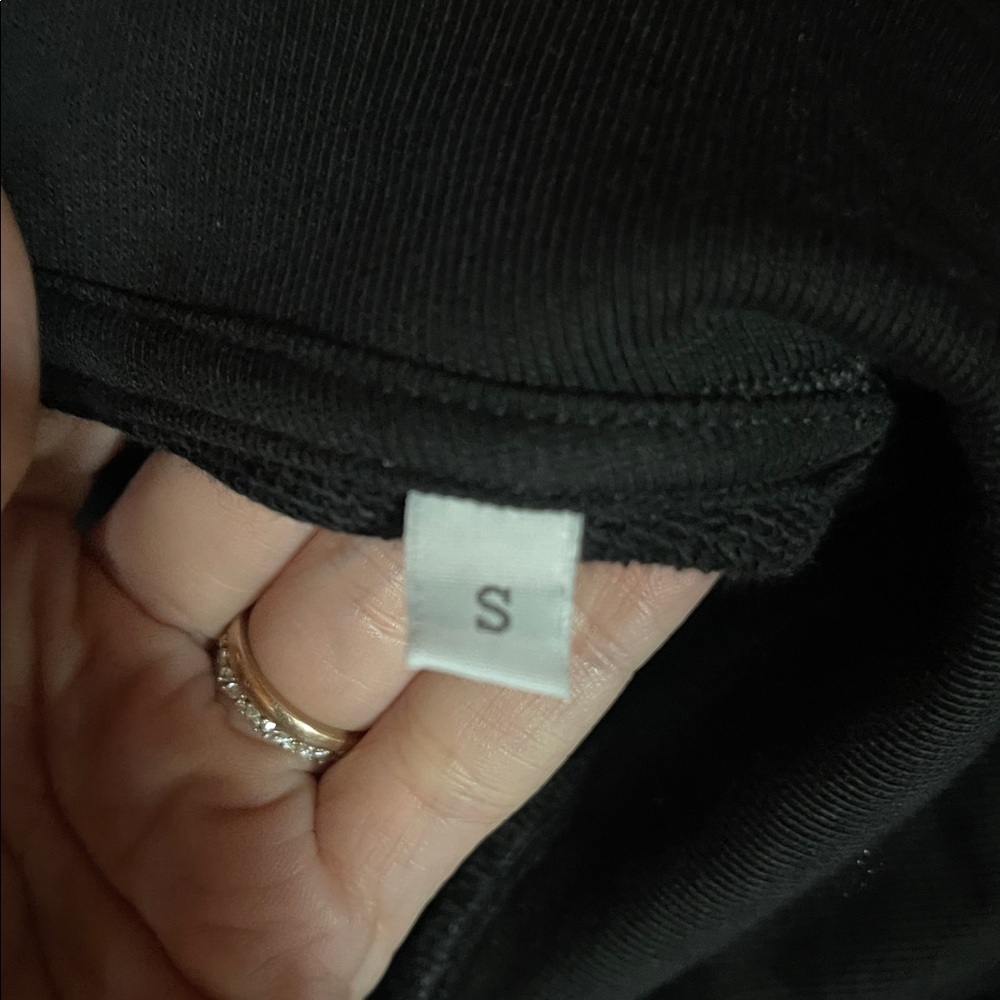 Chiara Ferragni NWT Black Cropped Hoodie with Flirting Beaded Wink Detail - Picture 10 of 14